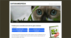 Desktop Screenshot of gatosiamespedia.com