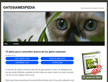 Tablet Screenshot of gatosiamespedia.com